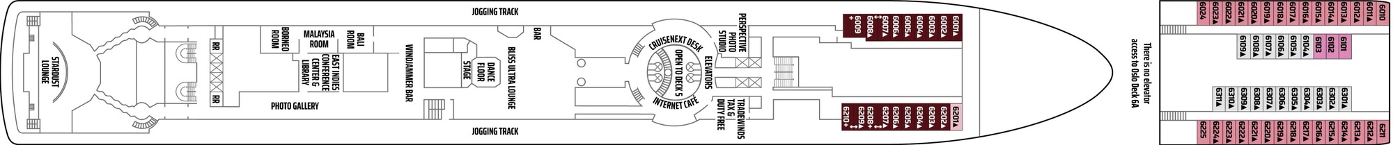 Promenade / Oslo Deck 6 plan